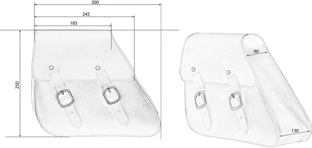 Satteltasche"Chicago" 7 Liter + Halterung Sportster Modelle Baujahr 2001-21 Harley Davidson links pa
