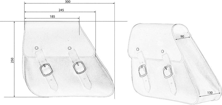 Satteltasche"Chicago" 7 Liter + Halterung Sportster Modelle Baujahr 2001-21 Harley Davidson links pa