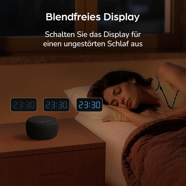 DOUMOSH Radiowecker mit Bluetooth, Wecker Digital mit 0-100% Display Dimmer, Farbige Nachtlicht, Wec