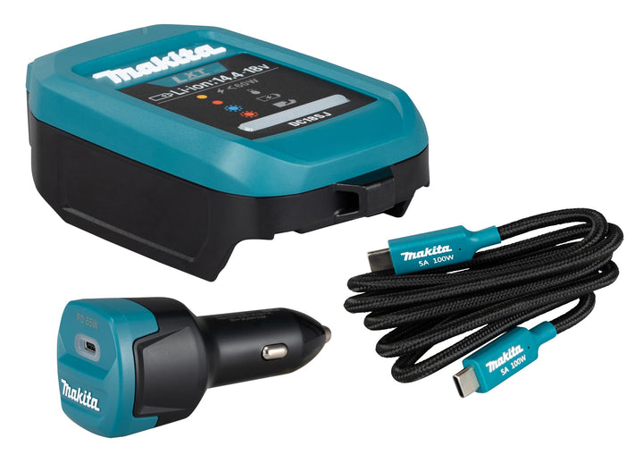 Makita 1915U4-1 Autoladegerät DC18SJ inkl. ADP14 + USB-C-Kabe