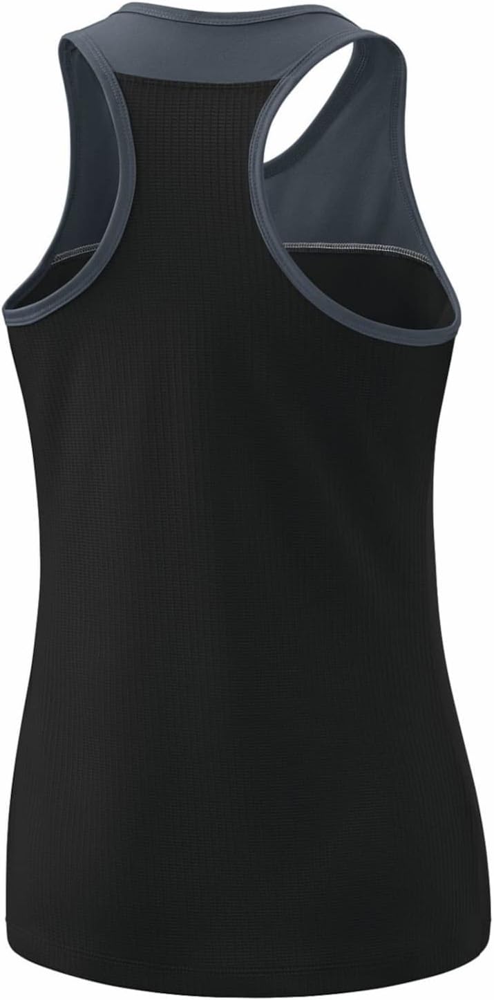 Erima Damen "CHANGE by erima" leichtes Tanktop 34 Black Grey/Slate Grey/Weiss, 34 Black Grey/Slate G