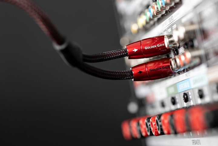 AudioQuest 2 m Golden Gate RCA Audiokabel 2 x RCA Schwarz - Audiokabel (2 x RCA, 2 x RCA, Kupfer, 2