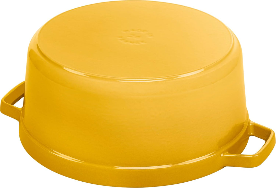 STAUB Cocotte, Gusseisen Bräter, Alle Herdarten inkl Induktion, Rund, 26 cm, 5,0 L, Zitronen-Gelb 26