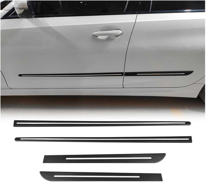 OMAC Seitentürleiste Seitenleiste Leiste kompatibel mit Alfa Romeo 156 | 4X Schwarz Chromleiste Edel