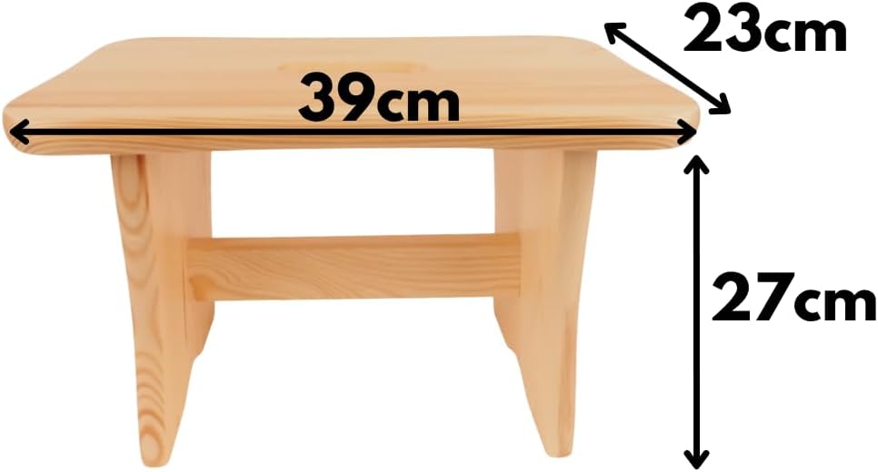 Kiefernholz Hocker lackiert Stabiler universeller Holztritt Robuster