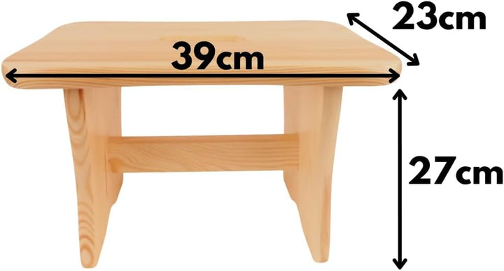 Kiefernholz Hocker lackiert Stabiler universeller Holztritt Robuster