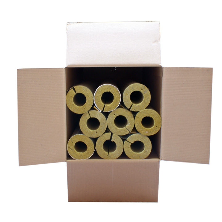 Karton 5m Steinwolle Rohrschale alukaschiert 60 mm x 50 mm 2 Zoll Mineralwolle Rohrisolierung Astrat