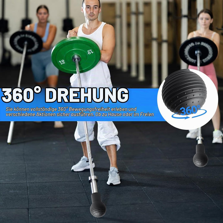 NEUSID Landmine Aufsatz für Langhantel 50mm, Gummi Landmine Base Griffe mit 360° Rotation Kompatibel