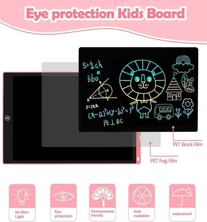 Bunte LCD Schreibtafel, 15 Zoll LCD Schreibtablett für Kinde, Maltafel Kinder Elektronisch Spielzeug