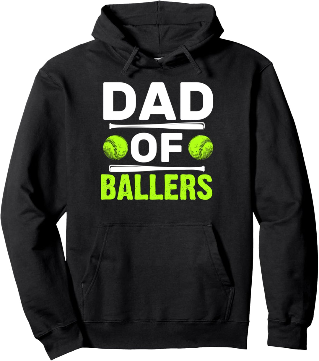 Lustiger Baseball-Softballspieler Dad of Ballers Sports Pullover Hoodie