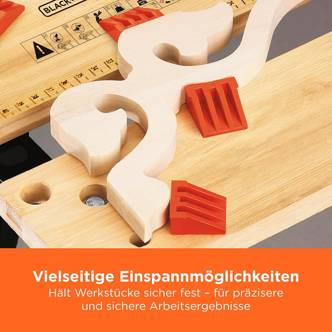 Black+Decker flexible Werkbank WM536 mit grosser Arbeitsfläche – Höhenverstellbar und einfach handzu