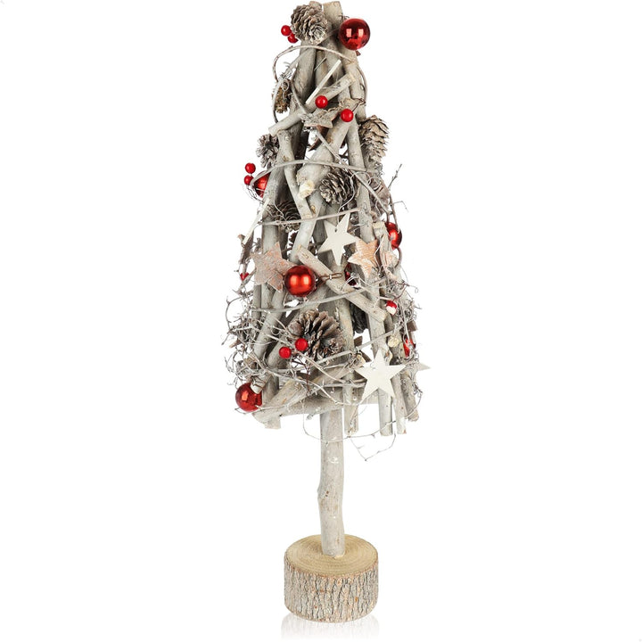 com-four® Deko-Weihnachtsbaum, dekorativer Kleiner Schmuckbaum, tolle Tischdeko, optimal für die Adv