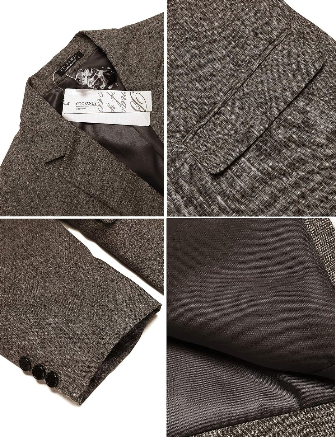 COOFANDY Herren Anzugjacke Sakko Sportlich Freizeit Blazer Regular Fit Männer Anzug EIN Knopf Busine