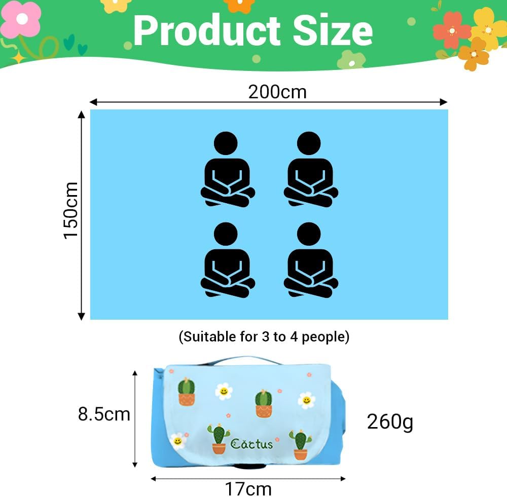 Picknickdecke wasserdicht, 150 x 200 cm Mini picknickdecke, Wasserdicht und schmutzabweisend, Ultral