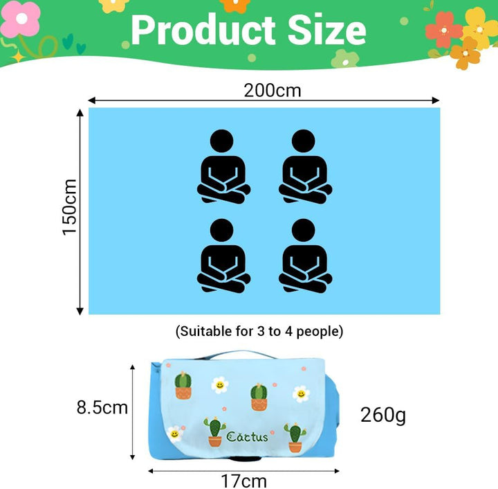 Picknickdecke wasserdicht, 150 x 200 cm Mini picknickdecke, Wasserdicht und schmutzabweisend, Ultral