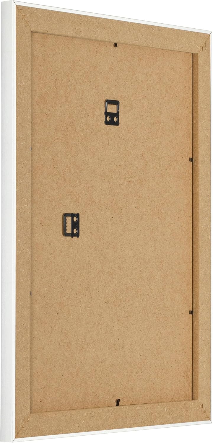 yd. Your Decoration - Bilderrahmen 75x100 cm - Weiss Gemasert - Bilderrahmen aus MDF mit Acrylglas -