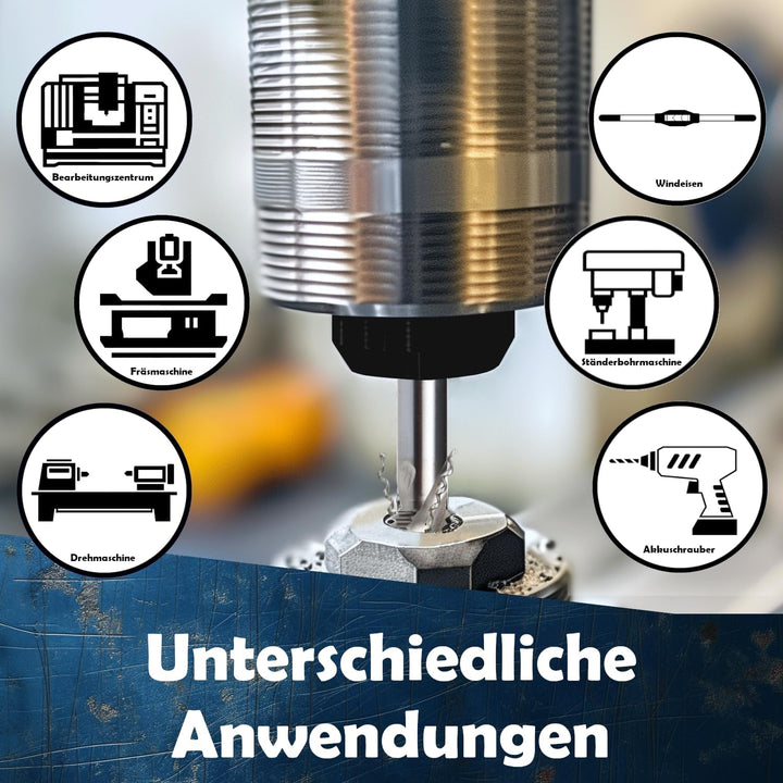 Gewindeschneider M3-M30 | Hochwertiger Gewindebohrer | Universeller Sacklochgewindebohrer Handgewind