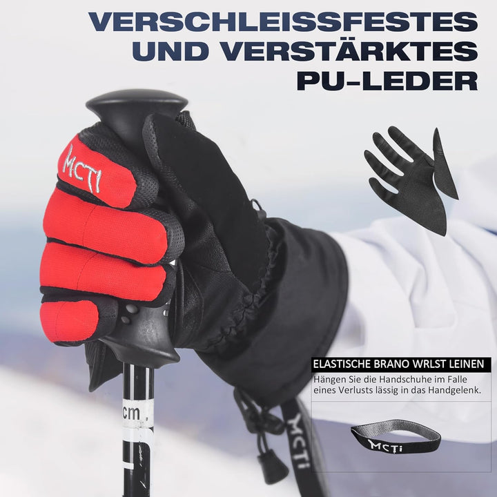Kineed Skihandschuhe Damen Touchscreen Winterhandschuhe Wasserdicht Snowboardhandschuhe Winter Warm