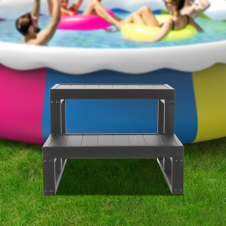 Tritthocker für Whirlpool, multifunktionaler Tritthocker mit 2 Stufen, für Whirlpool, als Stufe für