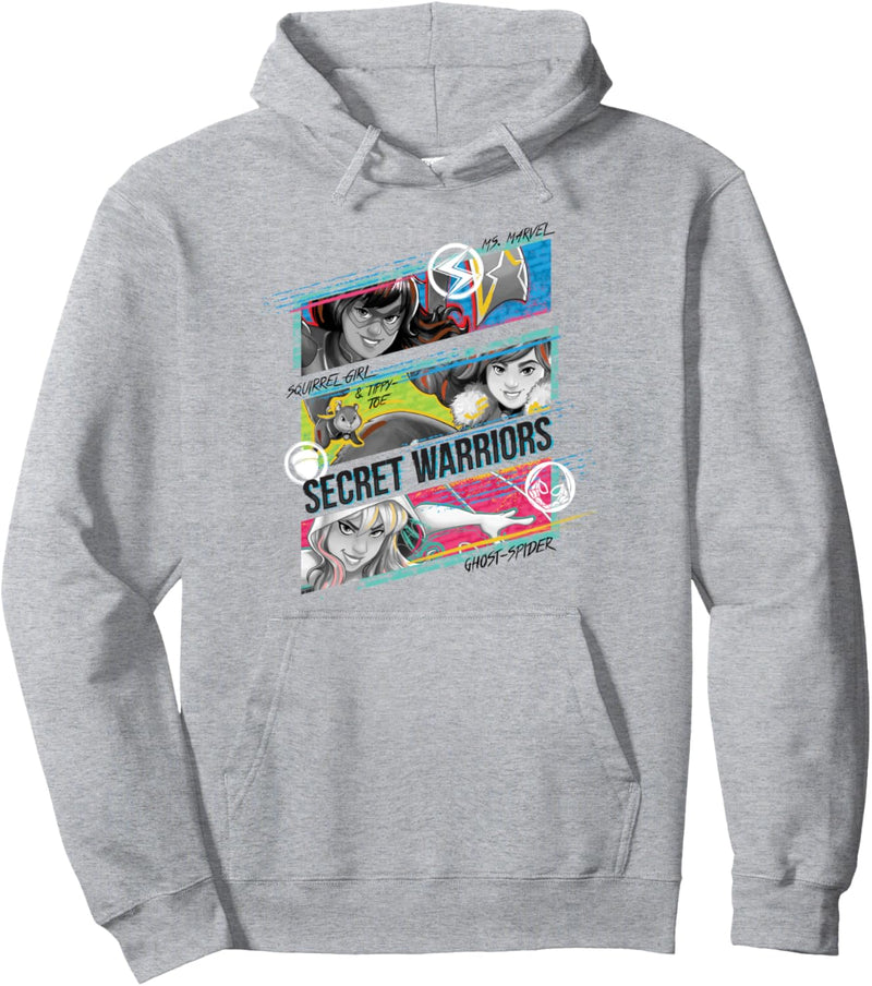 Marvel Secret Warriors Ms. Marvel Squirrel Girl Ghost-Spider Pullover Hoodie