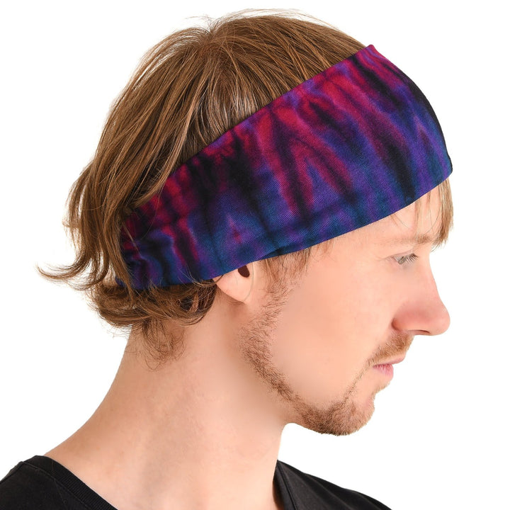 CHARM Herren Tie-Dye Stirnband - Damen Batik Dread Band Bandana Yoga Zubehör Type BB Typ BB, Typ BB