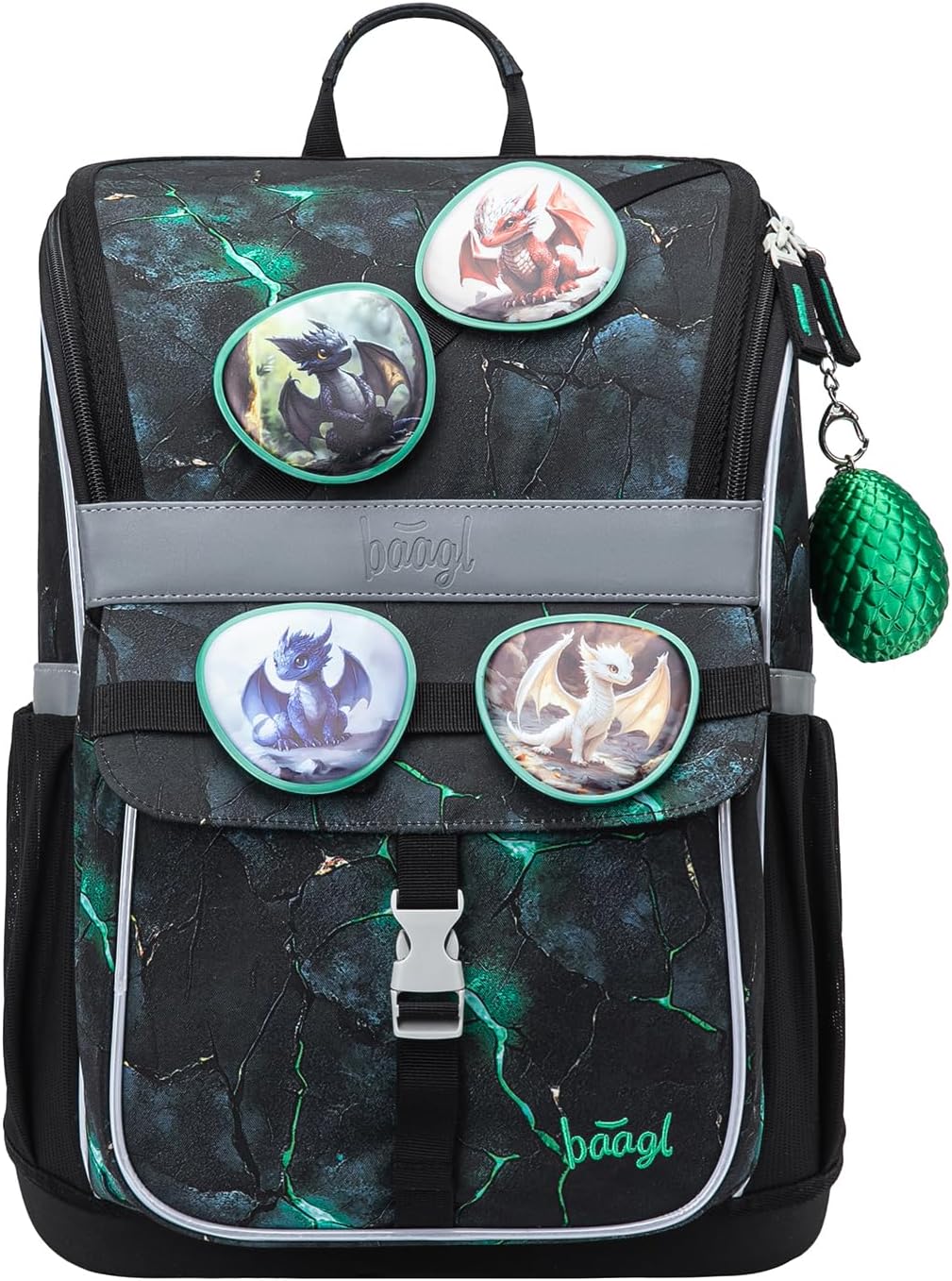 Baagl Schulranzen Jungen Mädchen für 1. Klasse - Ergonomische Schultasche für Kinder - Schulrucksack