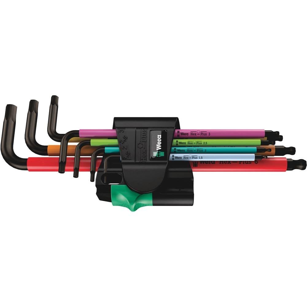 950 SPKL/7B SM Multicolour Magnet Winkelschlüsselsatz, metrisch, BlackLaser, 7-teilig, Wera 05022534