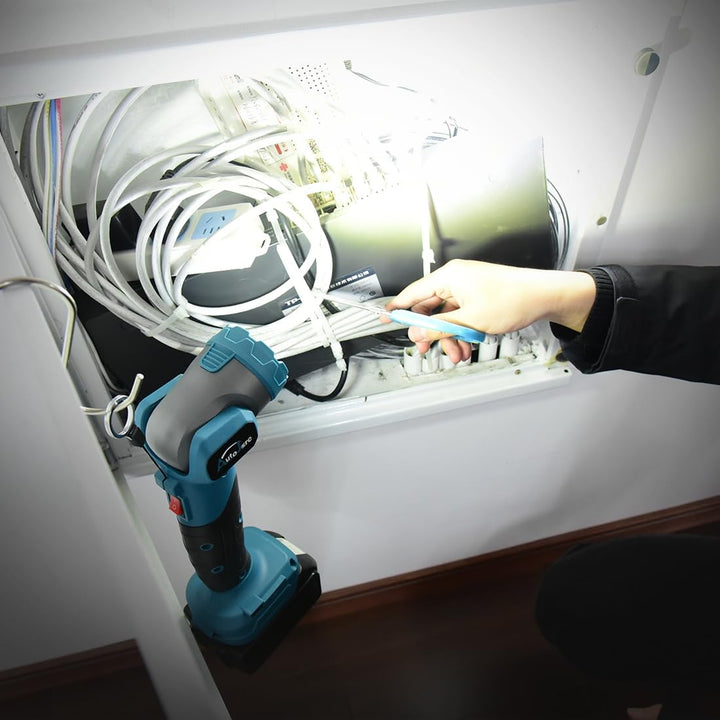 LED Taschenlampe Kompatibel mit Makita 18V 30W Tragbarer Arbeitsleuchte mit Typ C und USB Aufladung