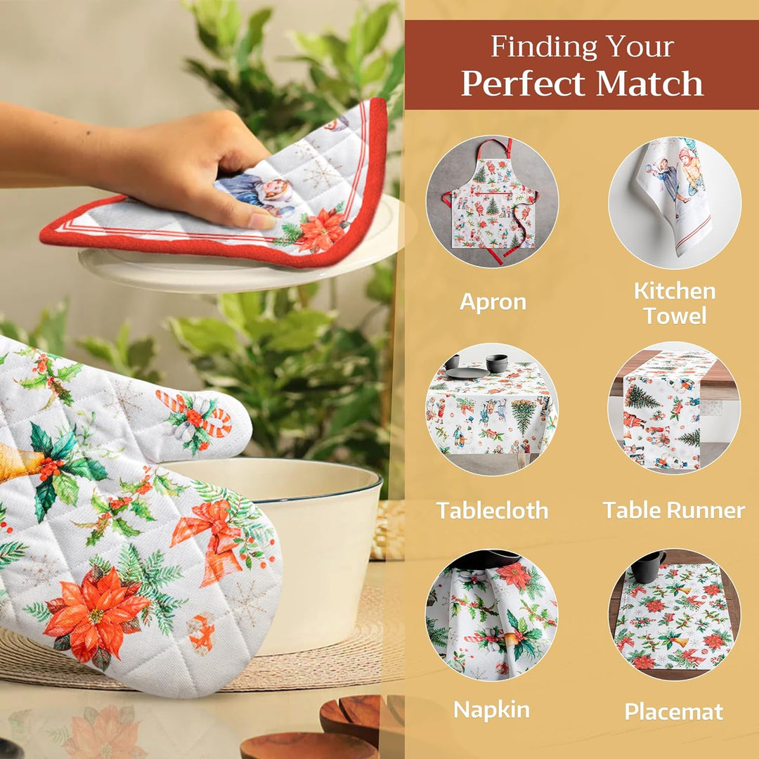 Maison d' Hermine Topflappen 100% Baumwolle hitzebeständig Set mit 2 Topflappen (20cm x 20cm) Hot Pa