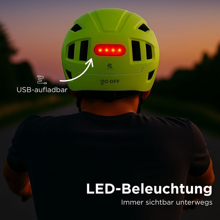 GOOFF Pilot S-Pedelec Helm - Schutz für schnelle E-Bike Fahrten – Fahrradhelm mit Visier und Licht –