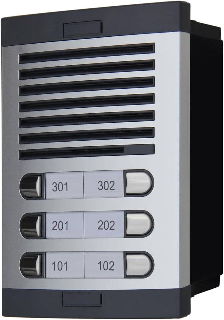 Automatische Türsprechanlage mit Analogsystem 4+n, für Gemeinschaften, komplett: Strassenschild, Tel