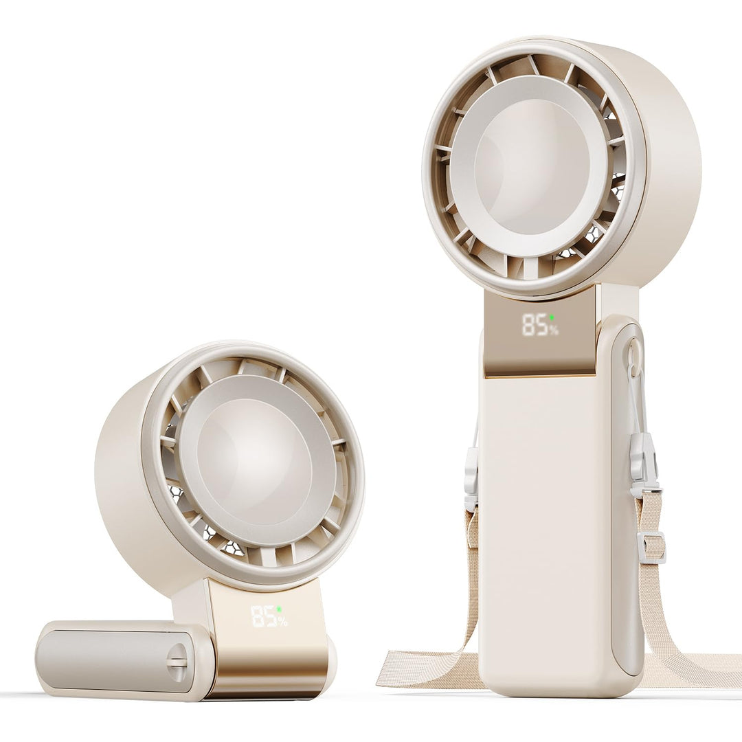 SWEETFULL Tragbarer Turbo Handventilator, Mini Ventilator,USB-Aufladbar, 5 Geschwindigkeitsstufen,20