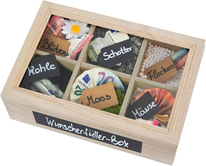 SURPRISA Schotter Schatulle 6er - kreative Verpackung für Geldgeschenke und persönliche Geschenkbox