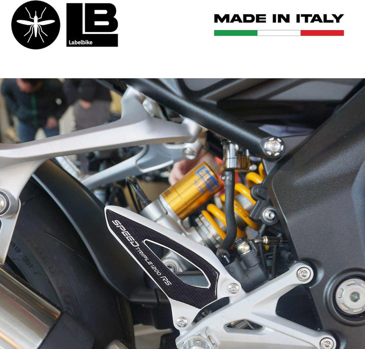 labelbike - 3D Aufkleber Fersenpolster Fussrasten Fussrasten Motorräder kompatibel mit Triumph Speed