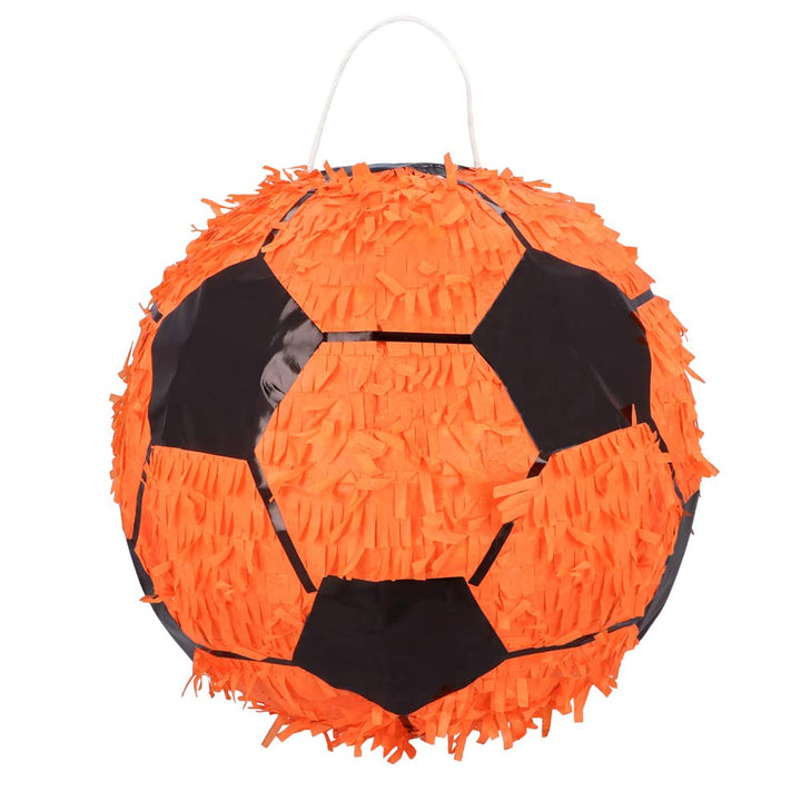 Boland 61858 - Pinata Fussball, 30 x 30 cm, Orange-Schwarz, Ball, Karton, Schlag-Pinata, Geburtstag,