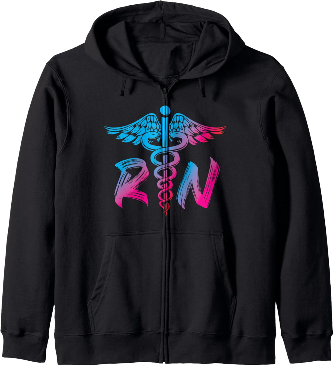 Reizendes RN Registered Nurse Retro-Dampfwellen-Kunstwerk Kapuzenjacke