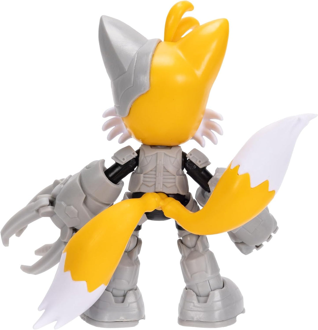 DC x Sonic Tails als Cyborg 13 cm grosse Actionfigur, offiziell lizenziert von Jakks Pacific, hochbe
