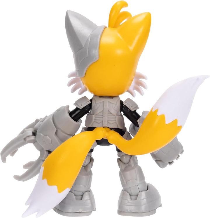 DC x Sonic Tails als Cyborg 13 cm grosse Actionfigur, offiziell lizenziert von Jakks Pacific, hochbe