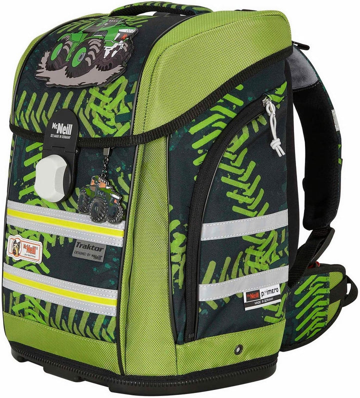 McNeill ERGO Primero McLight Schulranzen-Set 4tlg. Grün ca. 30 x 38 x 22 cm, Grün ca. 30 x 38 x 22 c