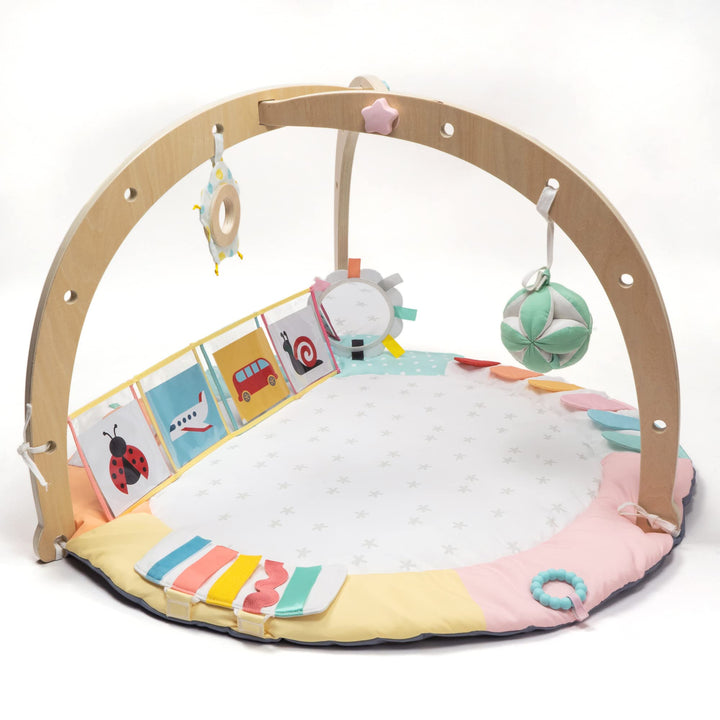 Oh My Baby Montessori Spielmatte Baby, Spielbogen Baby, Nachhaltiges FSC Holz, Fördert Sensorik &amp; Mo