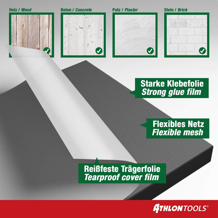 ATHLON TOOLS 2x XXL Garagen-Wandschutz reflektierend - je 50 x 50 cm - Selbstklebend - Rammschutz Pr