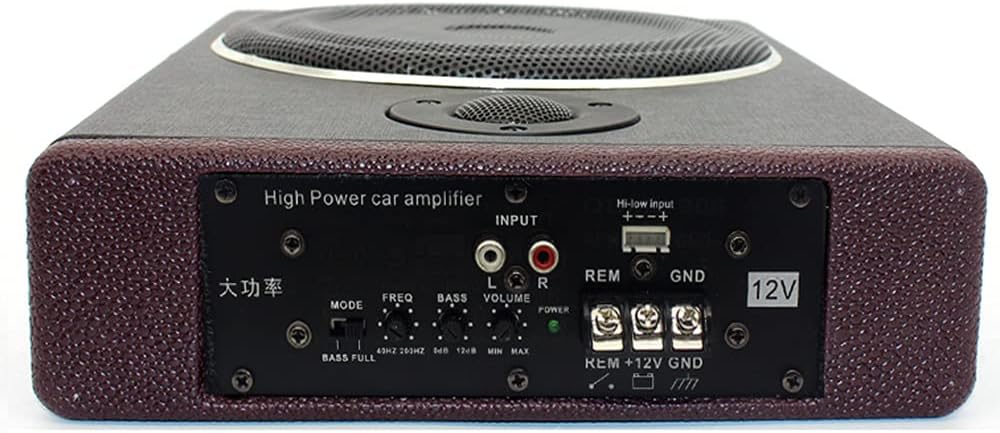 Shkalacar 8 Zoll Auto Stereo Ultradünner Subwoofer Hochleistungs-Verstärktes, Subwoofer System mit h