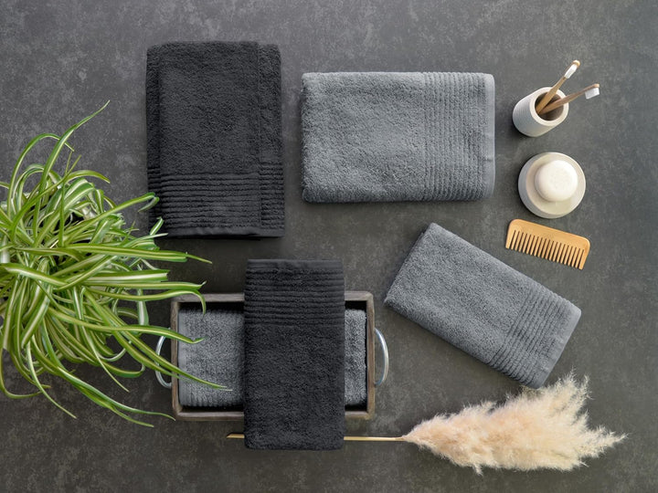 Dyckhoff 0410996150 Handtuchset "Brillant", 2 Badetücher / Duschtücher 70 x 140 cm und 4 Handtücher