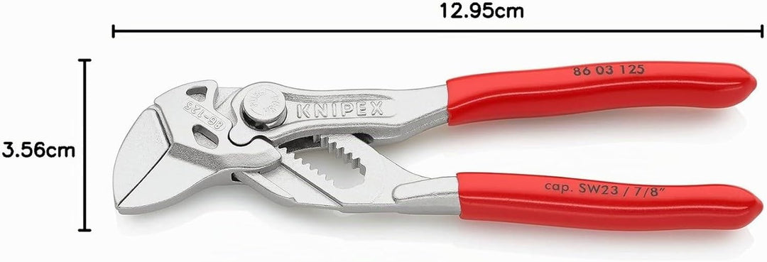 KNIPEX Zangenschlüssel, klein, Multi-Schraubenschlüssel, Chrom-Vanadium, Rostschutz verchromt, 125 m