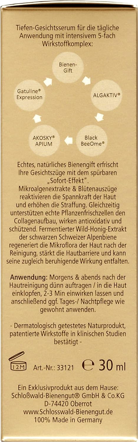 Anti Aging Serum mit Bienengift 30 ml – straffende Gesichtspflege gegen Falten – Gesichtsserum Augen