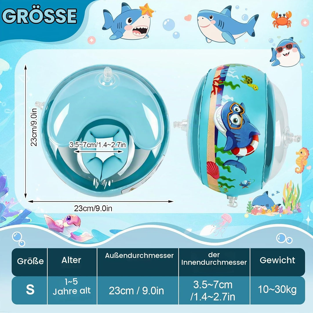 Schwimmflügel für Kinder Baby, Schwimmflügel Baby 3-6 Jahre geeignet für Kinder von 1 bis 6 Jahren m