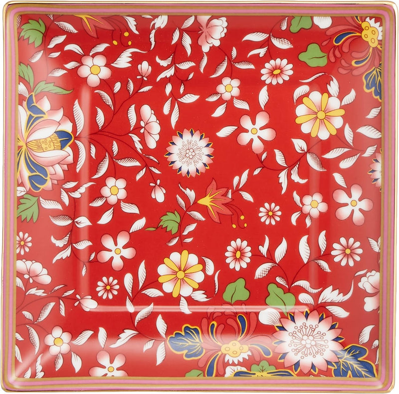 Wedgwood Crimson Jewel Wonderlust Tablett, 14,5 cm, mehrfarbig Purpurfarbener Schmuckstein, Purpurfa