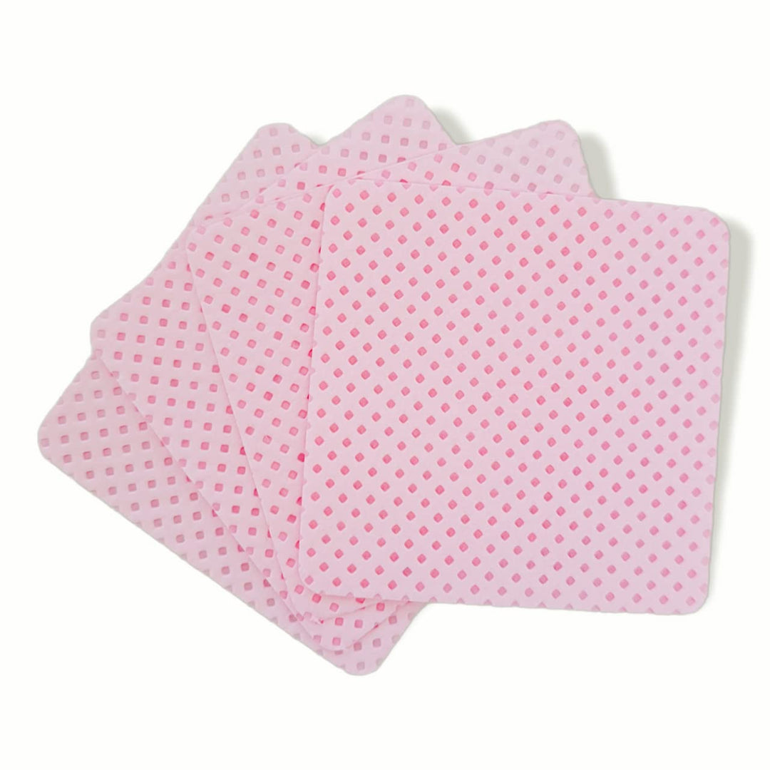 Kleber Reinigungspad Pink, Baumwolle Pad zum Abwischen, Zubehör für Wimpernverlängerung (3 Stück (60
