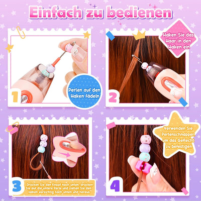 Geschenk Mädchen 6 7 8 9 10 Jahre: Kinder Spielzeug ab 5-12 Jahre Haarschmuck für Mädchen, Haarflech