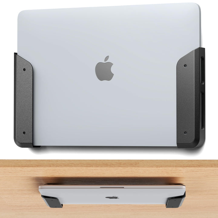 ELETIUO Laptop-Halterung für Wand und unter dem Schreibtisch, mit Kleber und Schrauben, 26 mm dick,